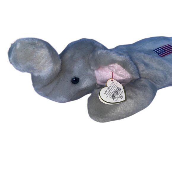 Ty Beanie Buddy Righty The Elephant Flag Plush 2000 17” w/Tag - Picture 3 of 12